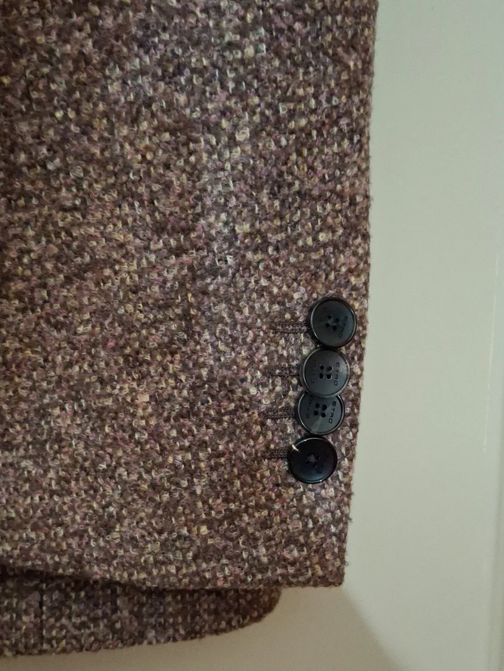 Etro Men's Textured Brown Wool Blend Tweed Sport Jacket Full Lining_1